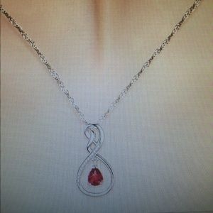 Beautiful February birthstone necklace new